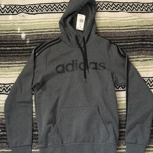 Adidas Charcoal Hoodie with Black Accents